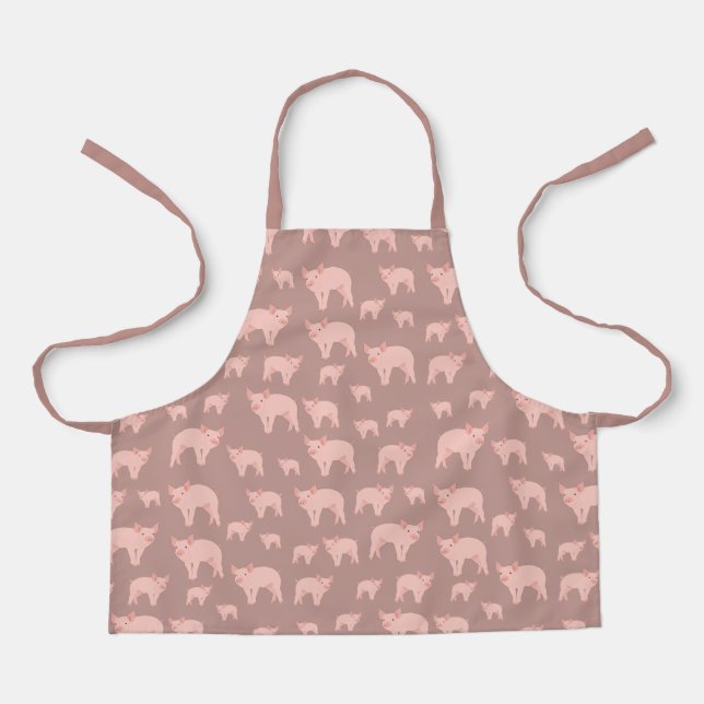 Tablier Motif de porc rose (Recto)