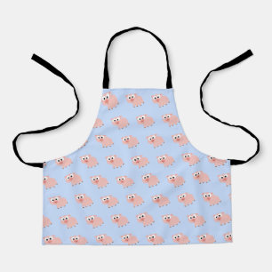 Tablier Motif de porc rose carton mignon