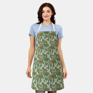Tablier Motif de printemps vert