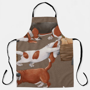 Tablier Motif de récolte Citrouille Basset Hound