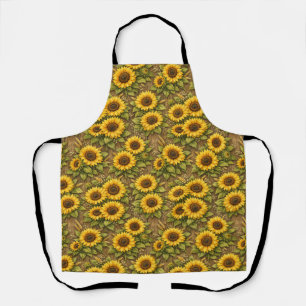 Tablier Motif de répétition sans couture de Tournesol Lumi