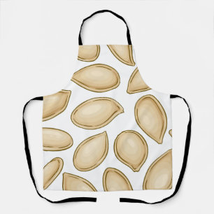 Tablier motif de semences citrouille