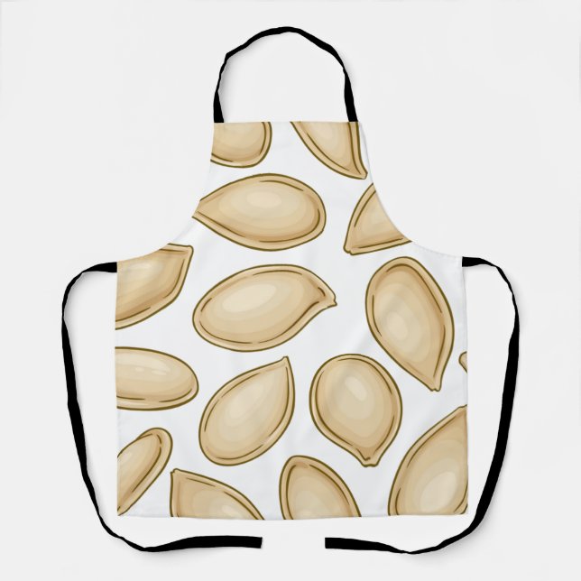 Tablier motif de semences citrouille (Recto)