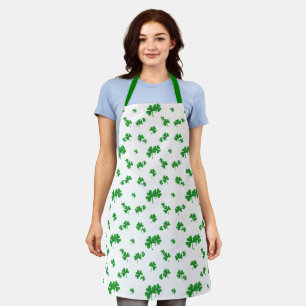 Tablier Motif de Shamrock vert à dégradé mou