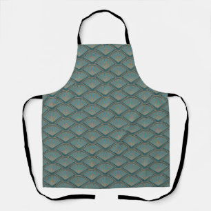 Tablier Motif de style Art déco en bleu turquoise