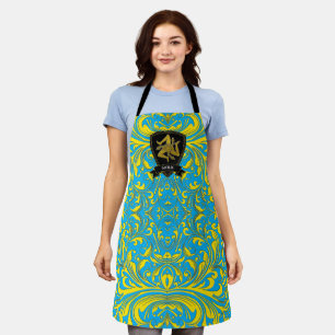 Tablier Motif de style baroque Trinacria sicilienne