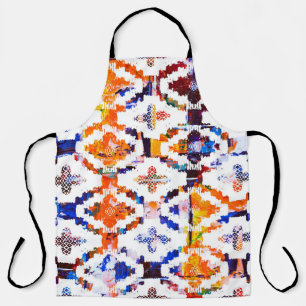 Tablier Motif de texture géométrique avec aquarelle