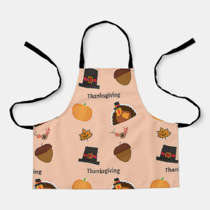 Tablier Motif de Thanksgiving rose