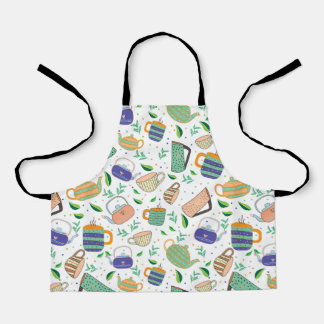 Tablier motif de thé