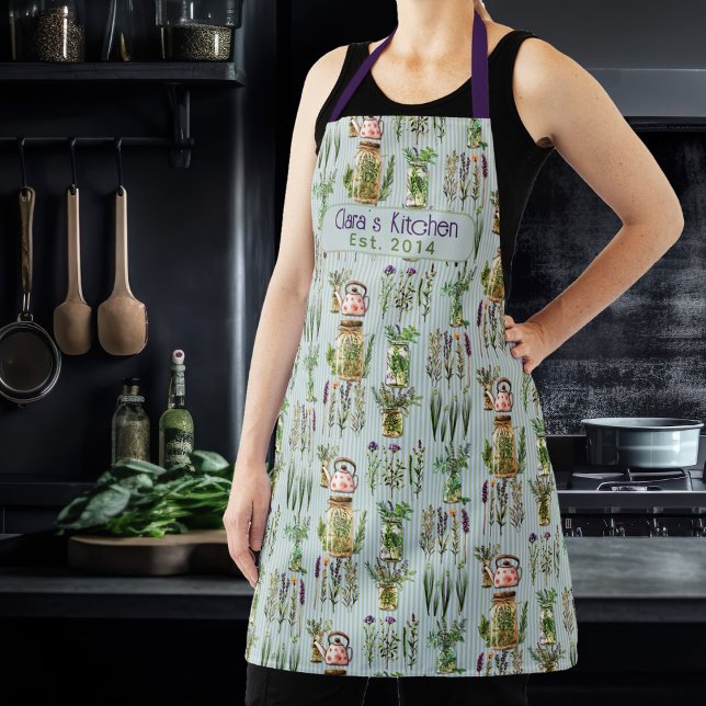 Tablier Motif de thé à base de plantes Bib Apron personnal (Créateur téléchargé)