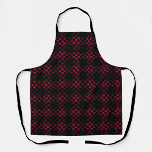 Tablier Motif de tissage rouge noir