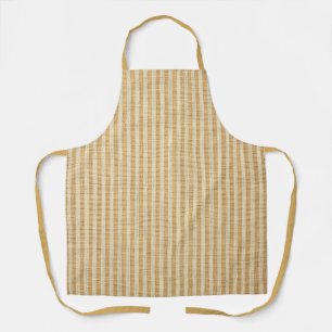 Tablier Motif de tissu à rayures jaunes pâles filées