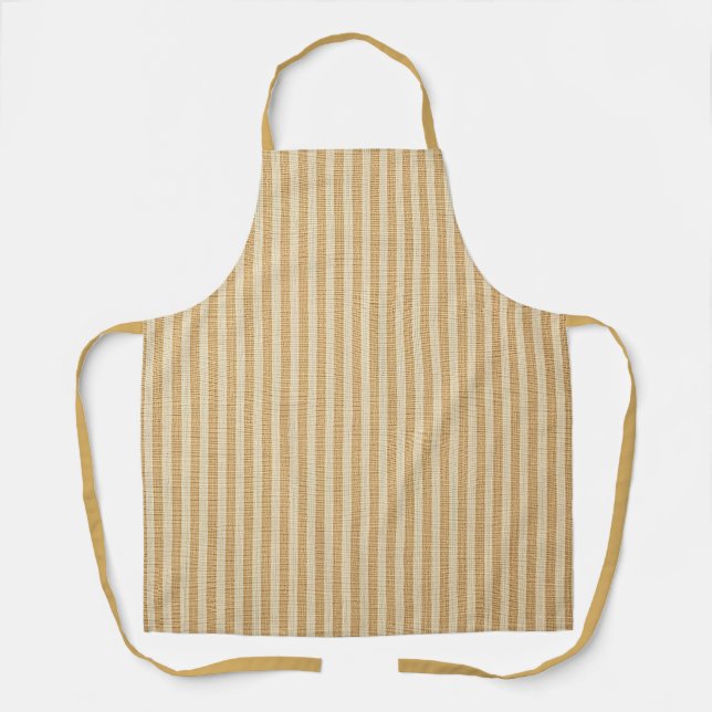 Tablier Motif de tissu fileté Pale Yellow Stripes (Recto)