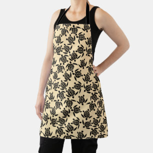 Tablier Motif de tortue répétée de style côtier d'été