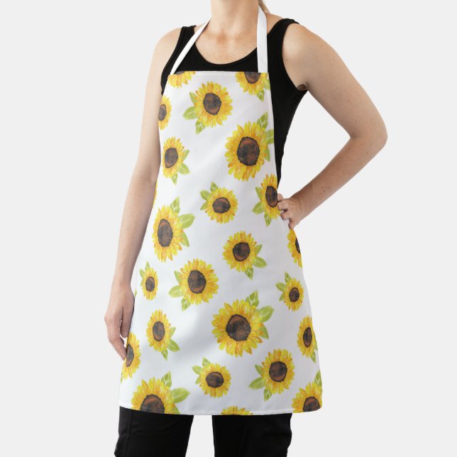 Tablier Motif de tournesol peint à la main (Insitu)