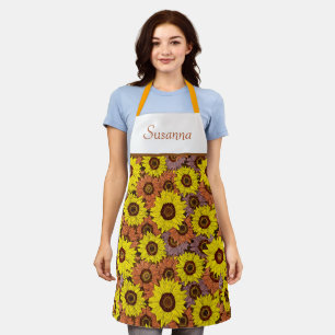 Tablier Motif de tournesols colorés