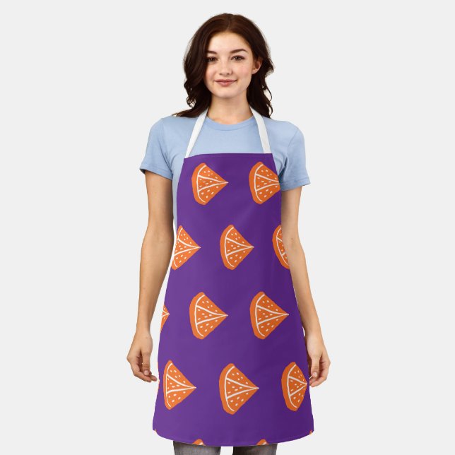 Tablier Motif de tranche orange (Porté)