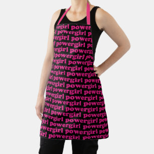 Tablier Motif de typographie moderne rose chaud