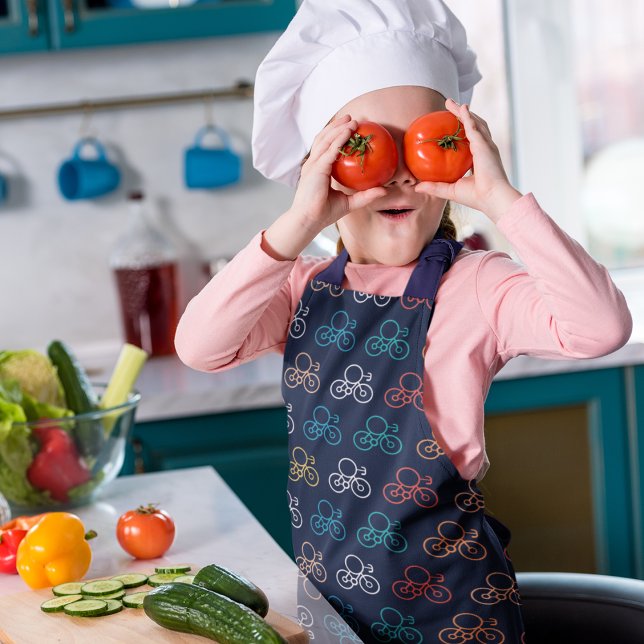 Tablier Motif de vélos multicolores (bicycle apron)