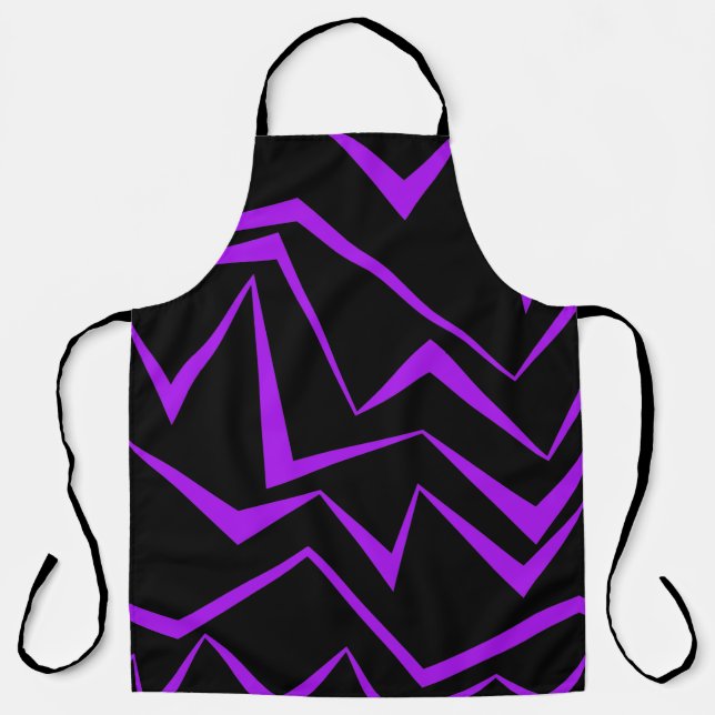 Tablier motif de zigzag géométrique Abstrait, audacieux et (Recto)