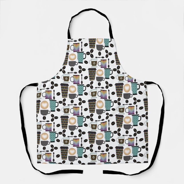 Tablier Motif des amateurs de café, de légumes, de légumes (Recto)