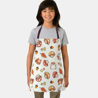 Tablier Motif des boisés et des champignons de Kawaii