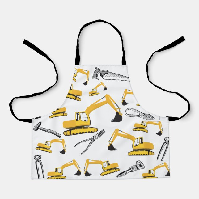 Tablier Motif des camions et des outils de construction de (Recto)