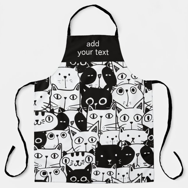Tablier Motif des chats adorables de Kawaii moderne (Recto)