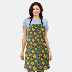 Tablier Motif des fleurs tropicales de l'Hibiscus rouge ja