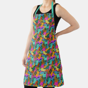 Tablier Motif des silhouettes animales