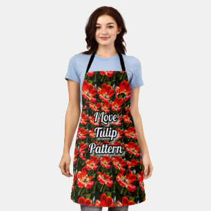 Tablier Motif des Tulipes rouges