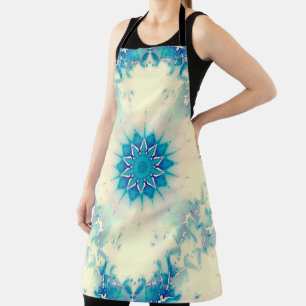 Tablier Motif d'hiver Frosty Blue Snowflake