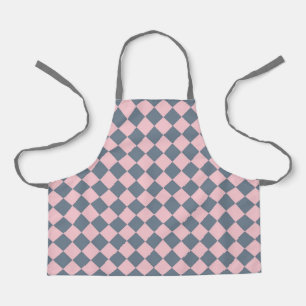 Tablier Motif diamant rose gris Checker