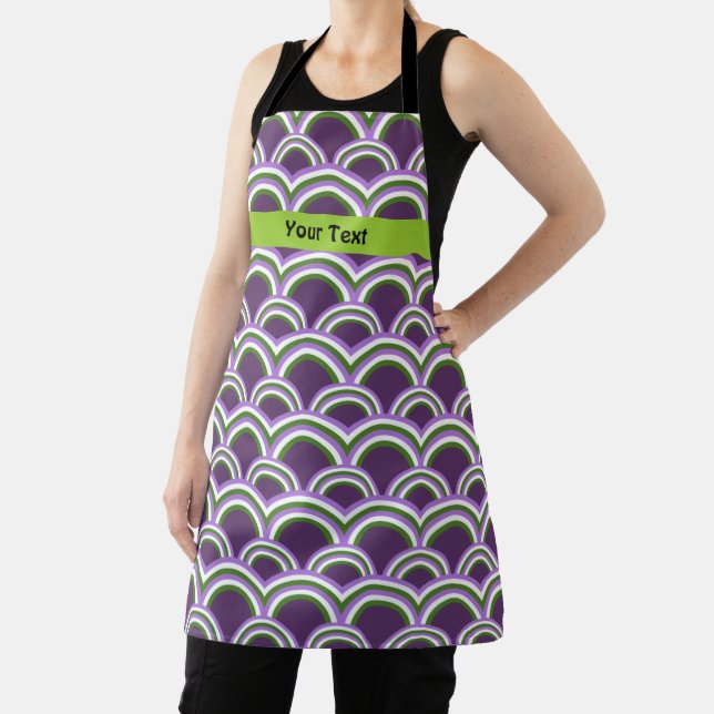 Tablier Motif d'indicateur de fierté de Genderqueer avec u (Insitu)