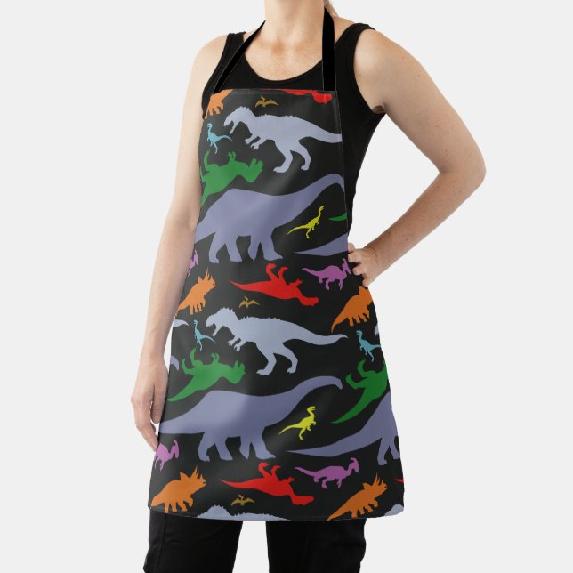 Tablier Motif Dinosaure coloré (foncé) (Insitu)