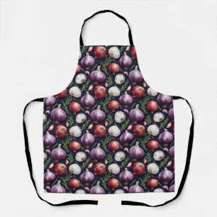 Tablier Motif d'oignon moderne noir