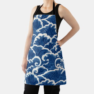 Tablier Motif d'onde océanique sans faille d'inspiration j