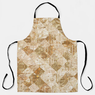 Tablier Motif doré en mosaïque abstraite
