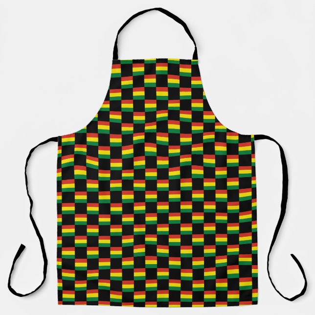 Tablier motif du drapeau À damiers Bolivie (Recto)