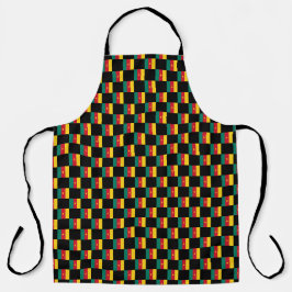 Tablier motif du drapeau À damiers Cameroun