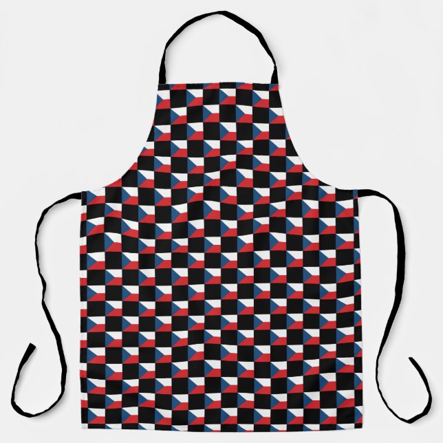 Tablier motif du drapeau À damiers Czechia (Recto)