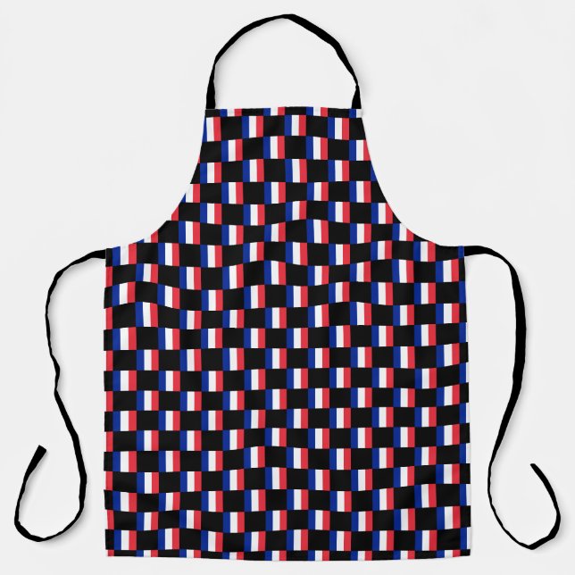 Tablier motif du drapeau À damiers France (Recto)