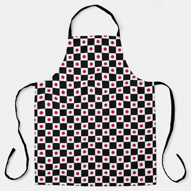 Tablier motif du drapeau À damiers Japon (Recto)