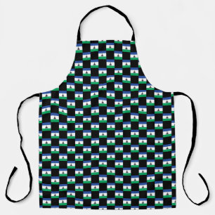 Tablier motif du drapeau À damiers Lesotho