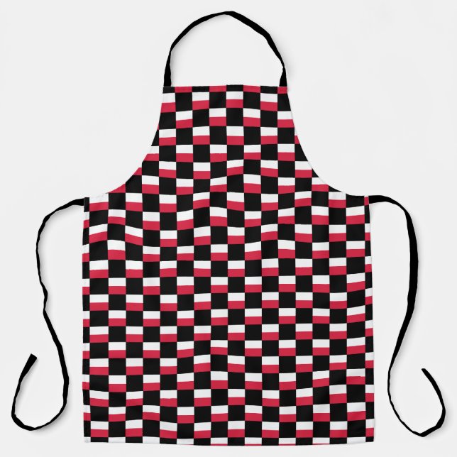 Tablier motif du drapeau À damiers Pologne (Recto)