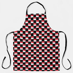 Tablier motif du drapeau À damiers Singapour