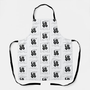 Tablier Motif du logo noir de l'entreprise personnalisée 