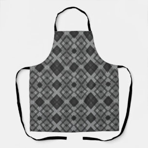 Tablier Motif en diamant géométrique noir et blanc