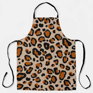 Tablier Motif en fourrure de léopard