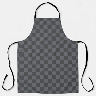 Tablier Motif en tableau croate gris-noir